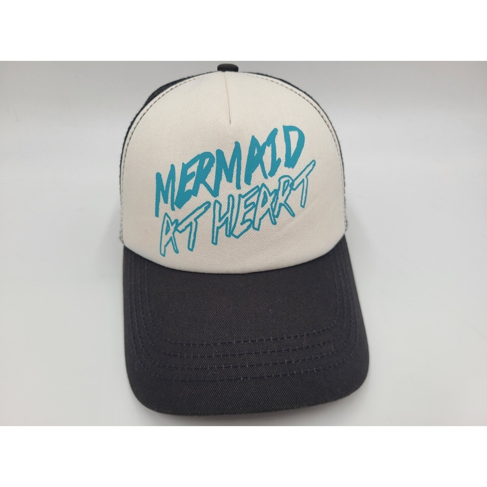 Women Billabong Mermaid‎ at Heart Mesh Trucker Snapback Hat Cap Surf White Black